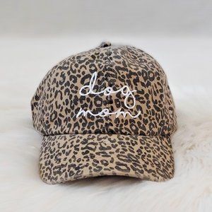 Dog Mom Leopard Distressed Vintage Wash Cap